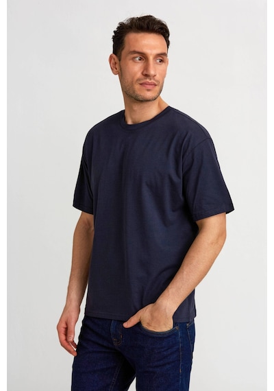 Bisse Basic Oversize Lacivert Erkek T-shirt Ts2410n24199 D39 Lacivert