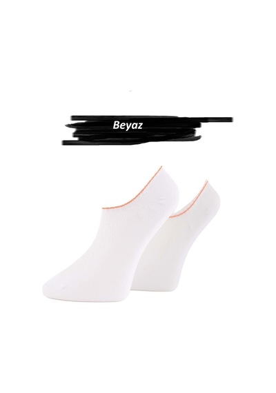Jiber Erkek Bambu Likralı Sneaker Çorap 7051 - 12 Adet Beyaz