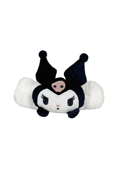 Kuromi Peluş Bandana Makyaj Spa Saç Bandı Beyaz Beyaz