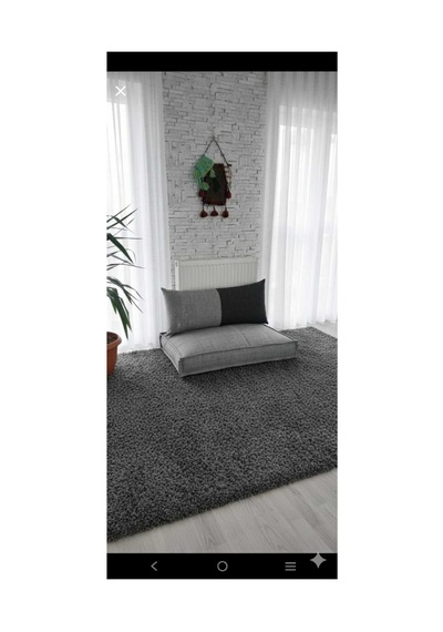 Melis,yer Minderi Ve Yastığı Gri
