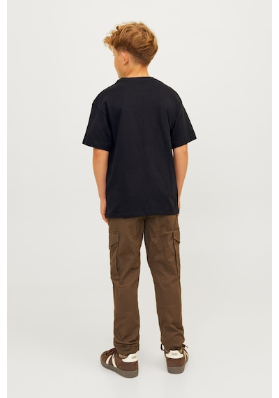 Jack & Jones Jjecaleb Varsıty Tee Ss O Siyah Erkek Çocuk Kısa Kol T-shirt SIYAH
