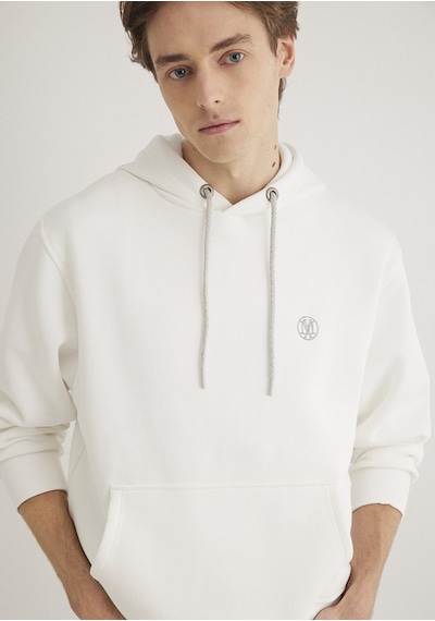 Mavi - Mavi Logo Nakışlı Kapüşonlu Beyaz Sweatshirt 065809-34519
