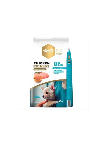 Amity Super Premium Tavuk Etli Düşük Tahıllı Küçük Irk Yavru Köpek Maması 2 Kg