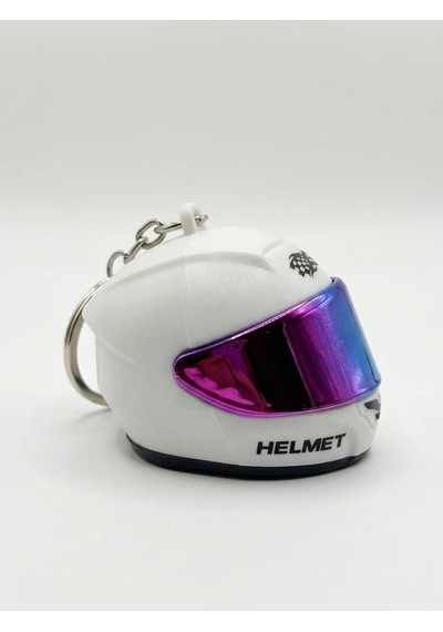 Işıklı Fenerli Mini Moto Kask Anahtarlık