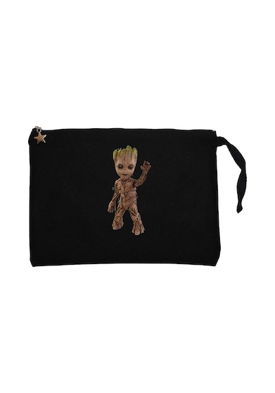 Groot Baby Siyah Clutch Astarlı Cüzdan / El Çantası Siyah