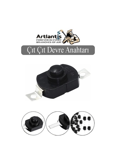 Mini Anahtar Arapuar Çıtçıt Anahtar 1 Adet Siyah Elektrik Devresi İçin Açma Kapama Düğmesi Deney On / Off Siyah Anahtar