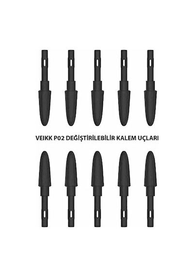 Veikk A50, A15 Ve A15 Pro Grafik Tablet Kalemi İçin 10 Adet Uç
