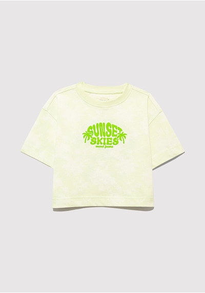 Mavi Loose Baskılı Yeşil Kız Çocuk T-shirt M7610324-90385 Yeşil