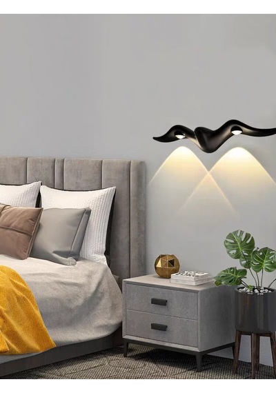 Elektrikle Çalışır, 10 Watt İç Ve Dış Mekan Amber Işık Kelvin Led Aplik, Modern Tasarım Armatür Amber