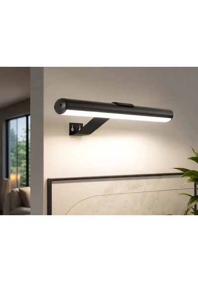 1 Adet Cata Ct 2465 Siyah Kasa 1,5w Şarjlı Duvar Tipi Led Aplik 3 Renk Renkli