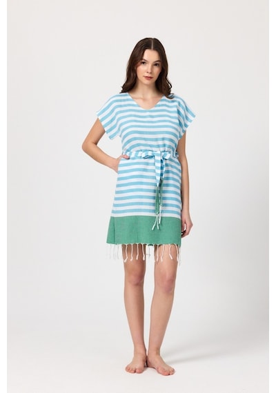 Mulberry Miya Tunik Plaj Elbisesi %100 Pamuk Yeşil