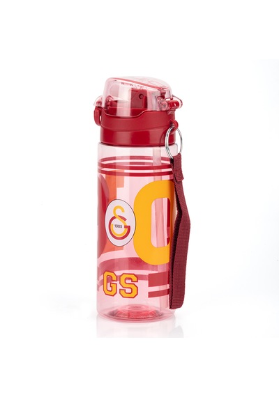 Galatasaray Lisanslı 500ml Kilitli Kapaklı Kırmızı Su Matarası - Orijinal Gs Taraftar Suluk Sarı - Kırmızı
