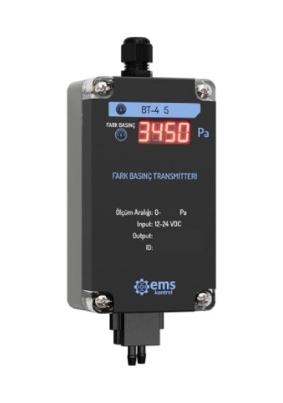 Ems Bt-404 ,24vdc 0..1kpa 0..10v Ekranlı Fark Basınç Sensör