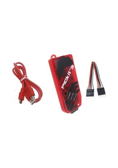 Pıckit 3 Programlayıcı Ve Hata Ayıklayıcı 6 Pin Icsp Arayüzlü Set Kırmızı Mini Usb Kablosu İle Devre İçi Kod Yükleme Don