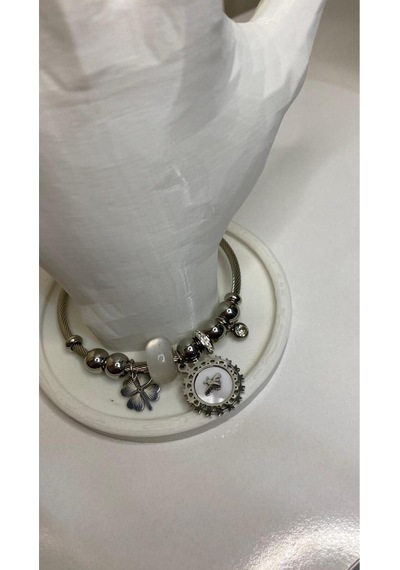 Lucky Bee Charm Bileklik Sedefli Altın - Gümüş