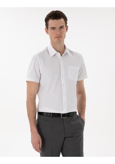 Pierre Cardin Erkek Beyaz Gömlek Kısa Kollu 50307003-vr013 Beyaz
