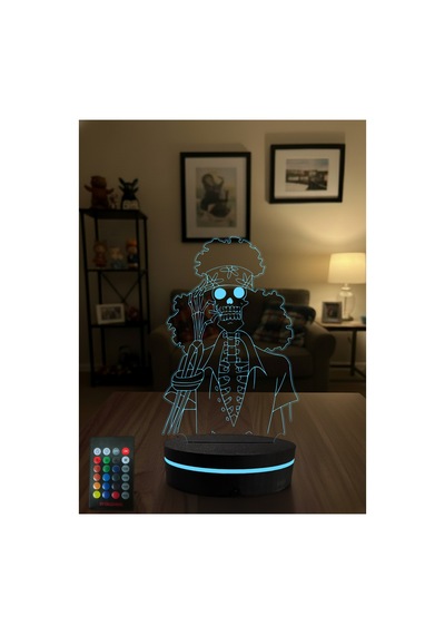 One Piece Brook Dekoratif Masa Lambası Rgb Led Aydınlatma