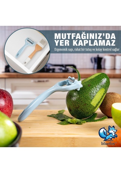 3'ü 1 Arada Patates & Sebze Soyucu Paslanmaz Çelik Bıçaklı, Düz + Tırtıklı + Jülyen Soyma, Ergonomik Sap, Diğer