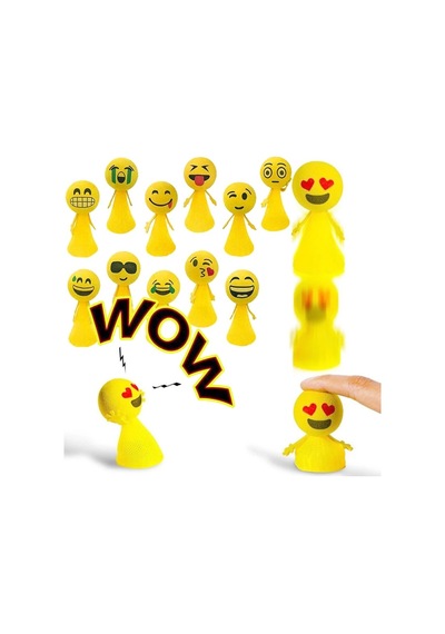 Yüksek Kalite 4 Adet Renkli Led Işıklı Zıplayan Kafalar Işıklı Uçan Kafalar Işıklı Emoji Kafalar