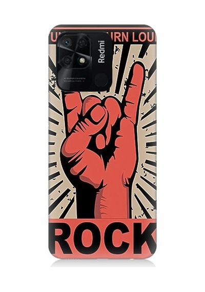 Xiaomi Redmi 10c Uyumlu Rock Müzik Desenli Silikon Kılıf