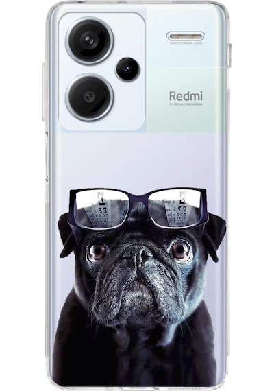 Xiaomi Redmi Note 13 Pro 4g İle Uyumlu Köpek 3 Kamera Korumalı Şeffaf Kılıf Şeffaf