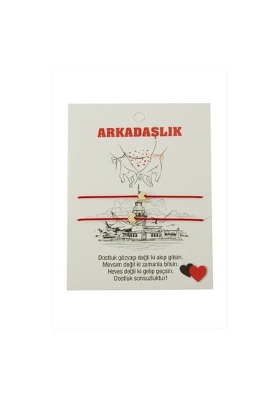- 762 - Arkadaşlık İp Bileklik 2 - Ece-umay - Adet Kırmızı