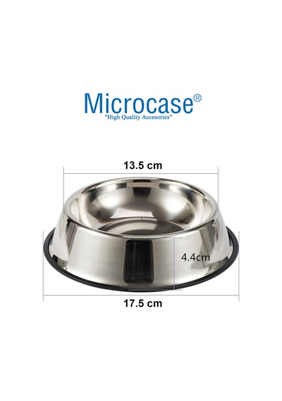Microcase Kedi Köpek Metal Mama ve Su Kabı AL3119 17 CM 2 x 500 ML