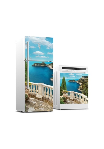 Buzdolabı Ve Bulaşık Makinası Beyaz Eşya Sticker Kaplama Balkon D