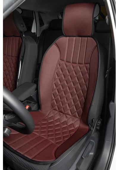 Hyundai Excel Uyumlu Oto Koltuk Minderi Elegance Model Ön 2'li Set Bordo Siyah Fs