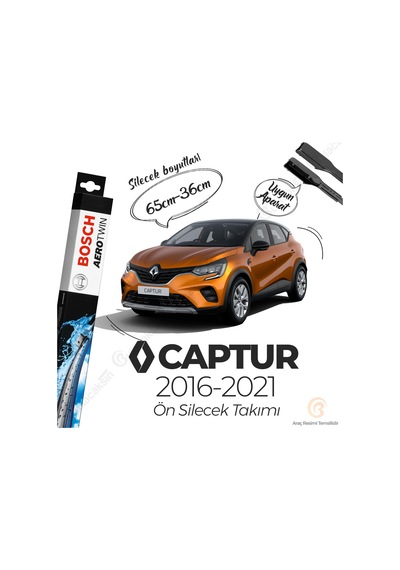 Renault Captur Muz Silecek Takımı 2016-2018 Bosch Aerotwin