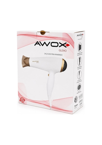 Awox Gleao Saç Kurutma Ve Fön Makinesi 1700-2000w 2 Kademe Fan 3 Kademe Sıcaklık Rose-gold