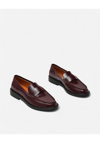 Steve Madden Adıson Wıne Leath Kadın Bordo Loafer Adıson-wıne