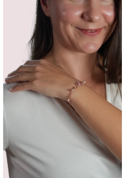 Madam Matmazel İnci Detaylı Nergiz Çiçeği Bileklik, Gold Rose Altın Kaplama Kübik Zirkon Cz , 925 Ayar Gümüş, Kadın Rose Gold Madam Matmazel İnci Detaylı Nergiz Çiçeği Bileklik, Gold Rose Altın Kaplama Kübik Zirkon Cz , 925 Ayar Gümüş, Kadın Rose Gold