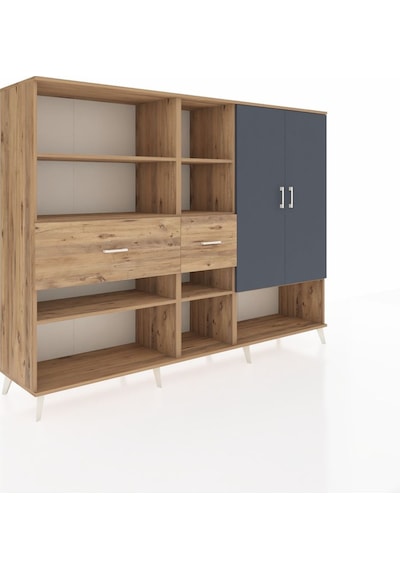 Hyperion Dolap 10 Raflı 2 Çekmeceli 2 Kapaklı 220x44x163 Çam-antr Çam-antrasit/çam Hyperion Dolap 10 Raflı 2 Çekmeceli 2 Kapaklı 220x44x163 Çam-antr Çam-antrasit/çam