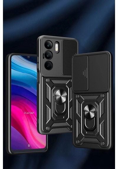 Realme C75 4g Kılıf Pars Lens Yüzüklü Silikon - Lacivert