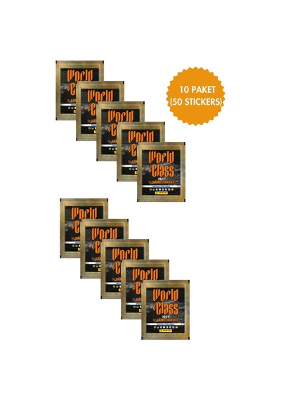 Toyika Panini Lisanslı World Class 2024 Koleksiyon 10 Paket 50 Stickers Çıkartma