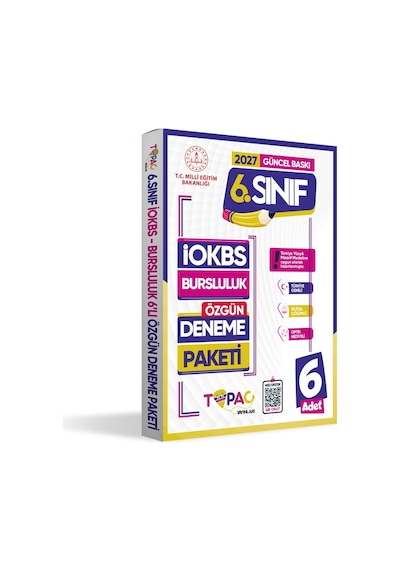 2027 6.sınıf Maarif Modeli İOKBS-Bursluluk 6lı Deneme Sınav Paketi Yeni Sistem Dijital Çözümlü