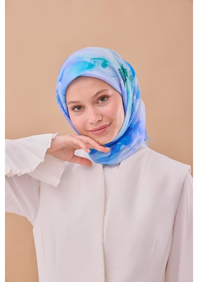 Silk Home Olinda İpek Eşarp 47004-15 Lila, Petrol Mavisi, Yeşil, Mor