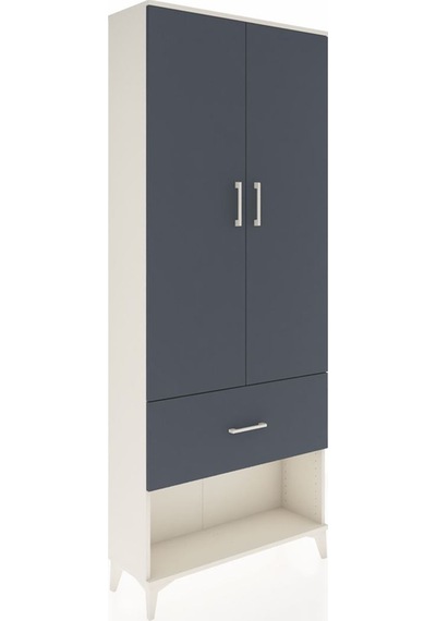 Arges Dolap 3 Raflı Tek Çekmeceli 2 Kapaklı 88x30x221 Aytaşı-... Aytaşı