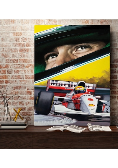 Bk Gift F1 Ayrton Senna Tasarımlı Kanvas Tablo 70X100Cm-1 (551143148)