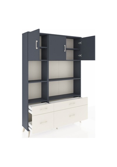 Arges Dolap 8 Raflı 4 Çekmeceli 3 Kapaklı 132x30x195 Antrasit-antrasit/aytaşı Antrasıt/aytası Arges Dolap 8 Raflı 4 Çekmeceli 3 Kapaklı 132x30x195 Antrasit-antrasit/aytaşı Antrasıt/aytası