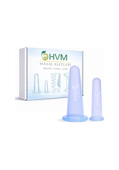 Tr Vakumlu Silikon Masaj Kupası, Facial Cupping 2'li, Yüz Masaj Kupası