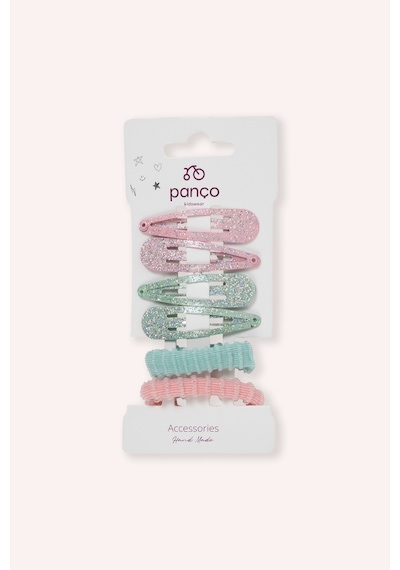 Panço Kız Bebek Çıtçıt Lastik Toka Seti Çok Renkli 2512GB09007