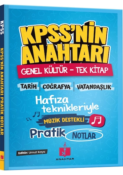 2026 Kpss'nin Anahtarı Hafıza Teknikleriyle Müzik Destekli Pratik Notlar - Genel Kültür Tek Kitap