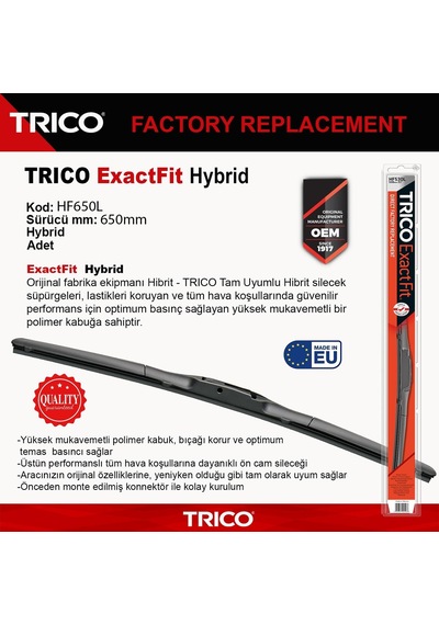 Trico Exactfıt Hybrıd Tek Silecek 650mm