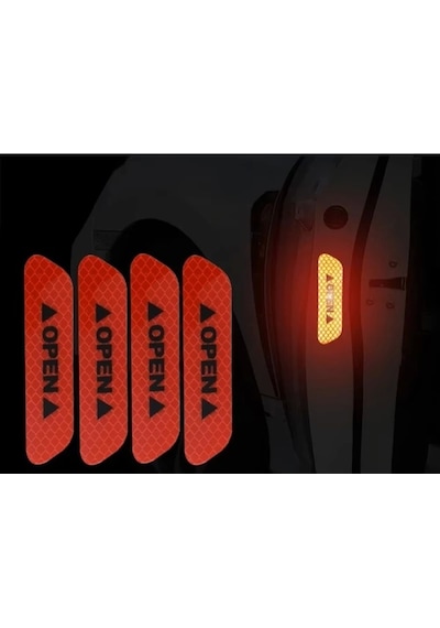 Reflektif Araç Kapı Stickerı Çok Renkli