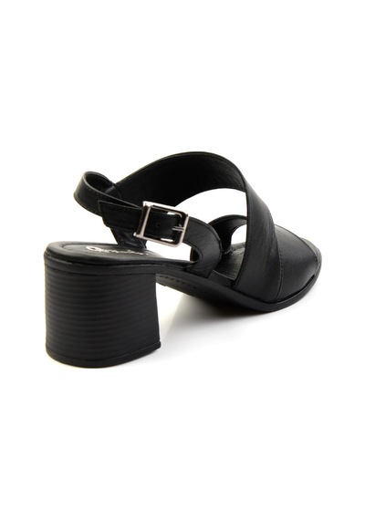Bambi Siyah Leather Kadın Klasik Topuklu Ayakkabı K05586222403 Siyah