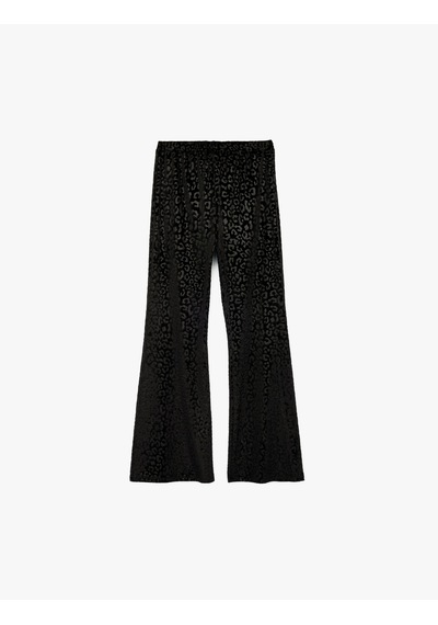 Koton Leopar Desenli Geniş Paça Yılbaşı Pantolon Siyah 6wkg40215ak Siyah