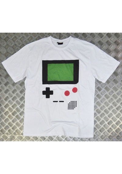 Stoned&Fame Game Boy Baskılı T-shirt Beyaz