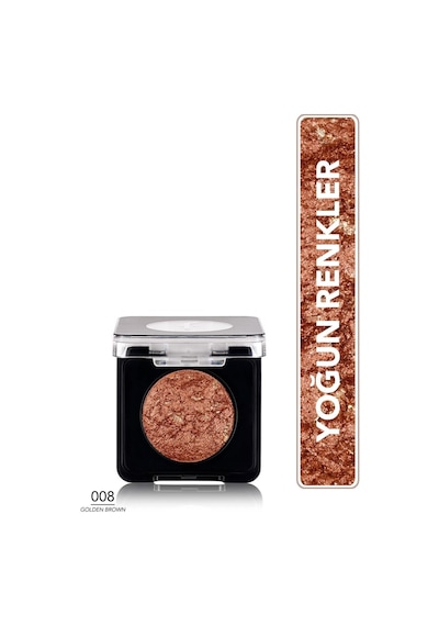 Flormar Yoğun Işıltılı Göz Farı - Baked Eyeshadow -008 Golden Brown- 8682536052481